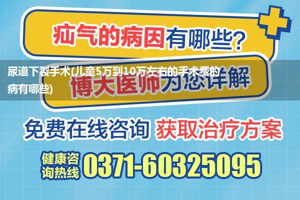 尿道下裂手术(儿童5万到10万左右的手术费的病有哪些)